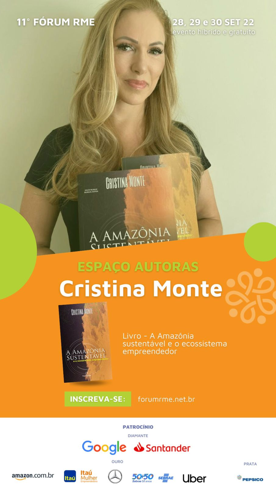 Autora Cristina Monte estará em um dos painéis do Fórum RME (Foto: Divulgação)