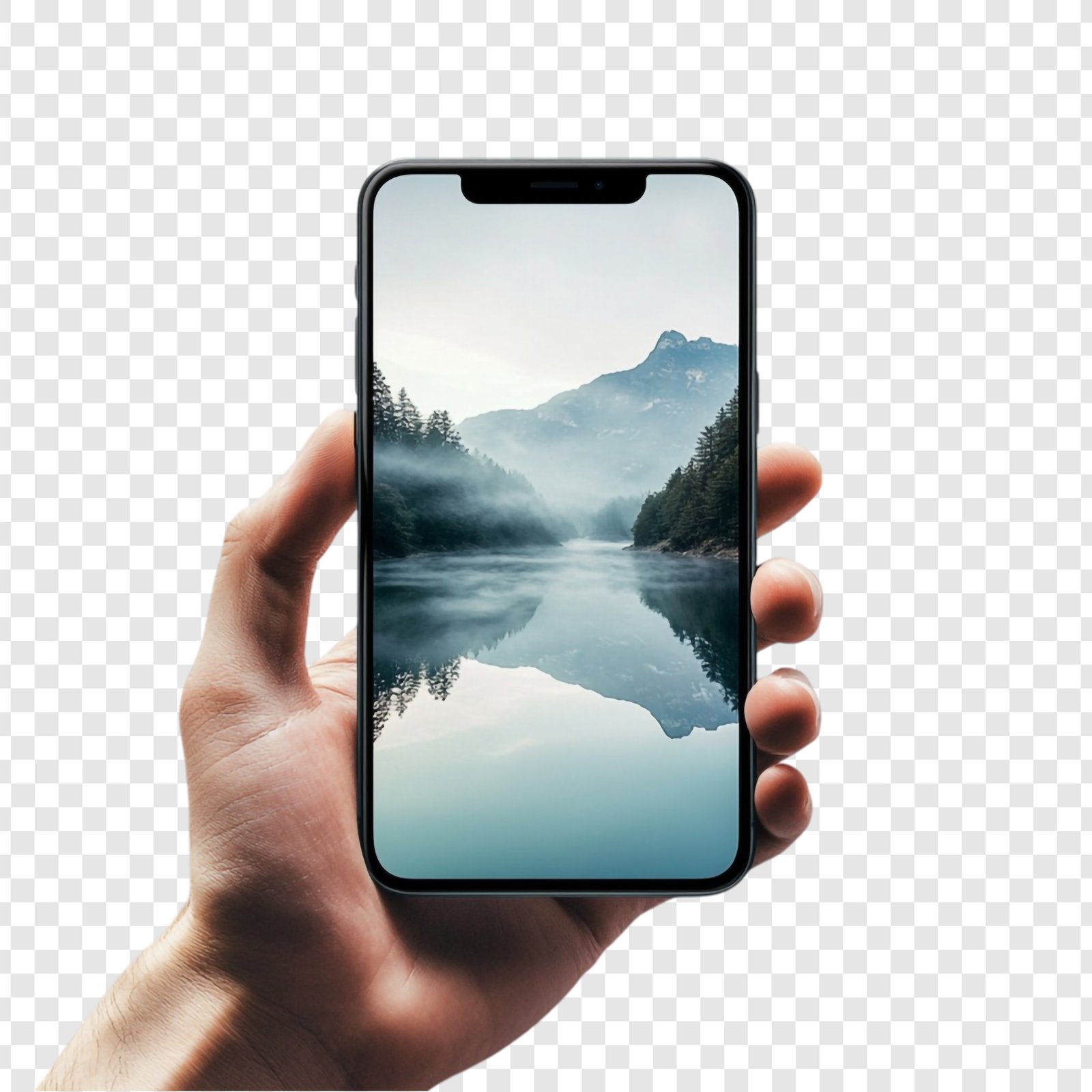 Stunning Lake and Mountain View on Smartphone