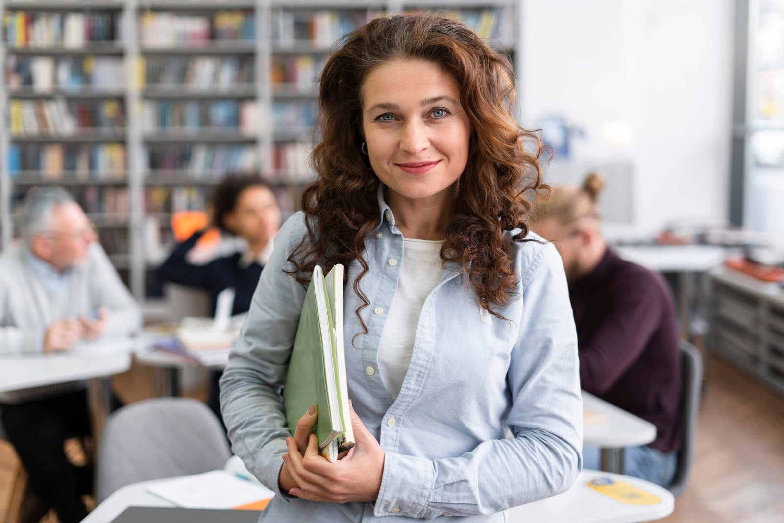 medium-shot-smiley-woman-library