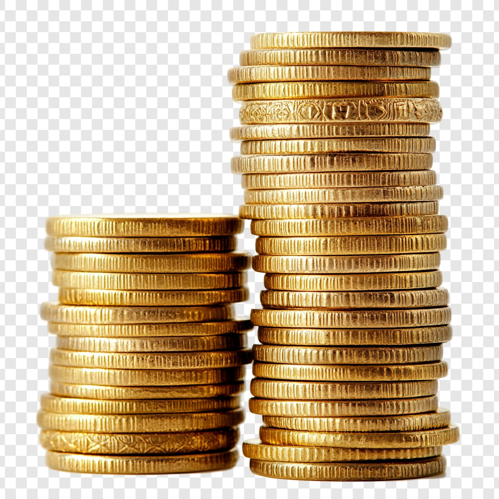 Golden Stacks of Coins: Wealth, Prosperity, and Financial Success